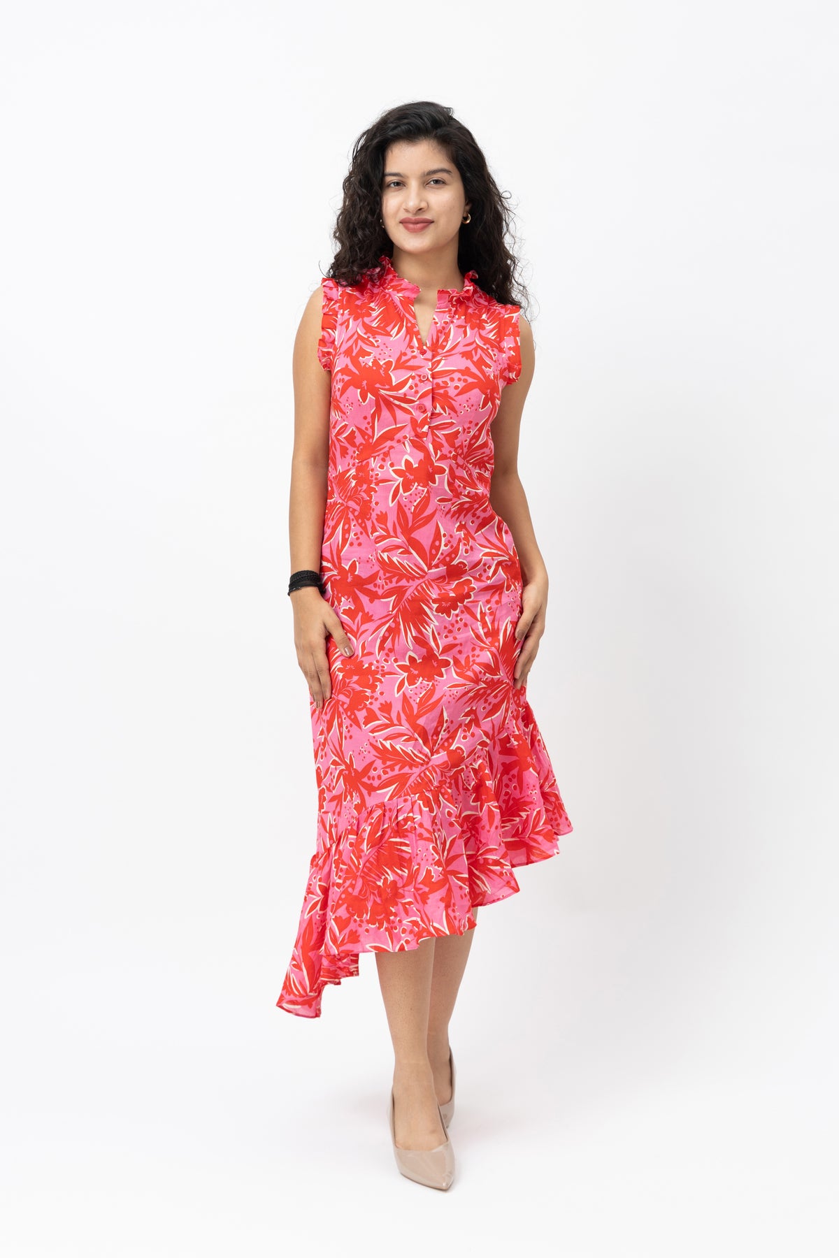 Roselle Ruffle Midi