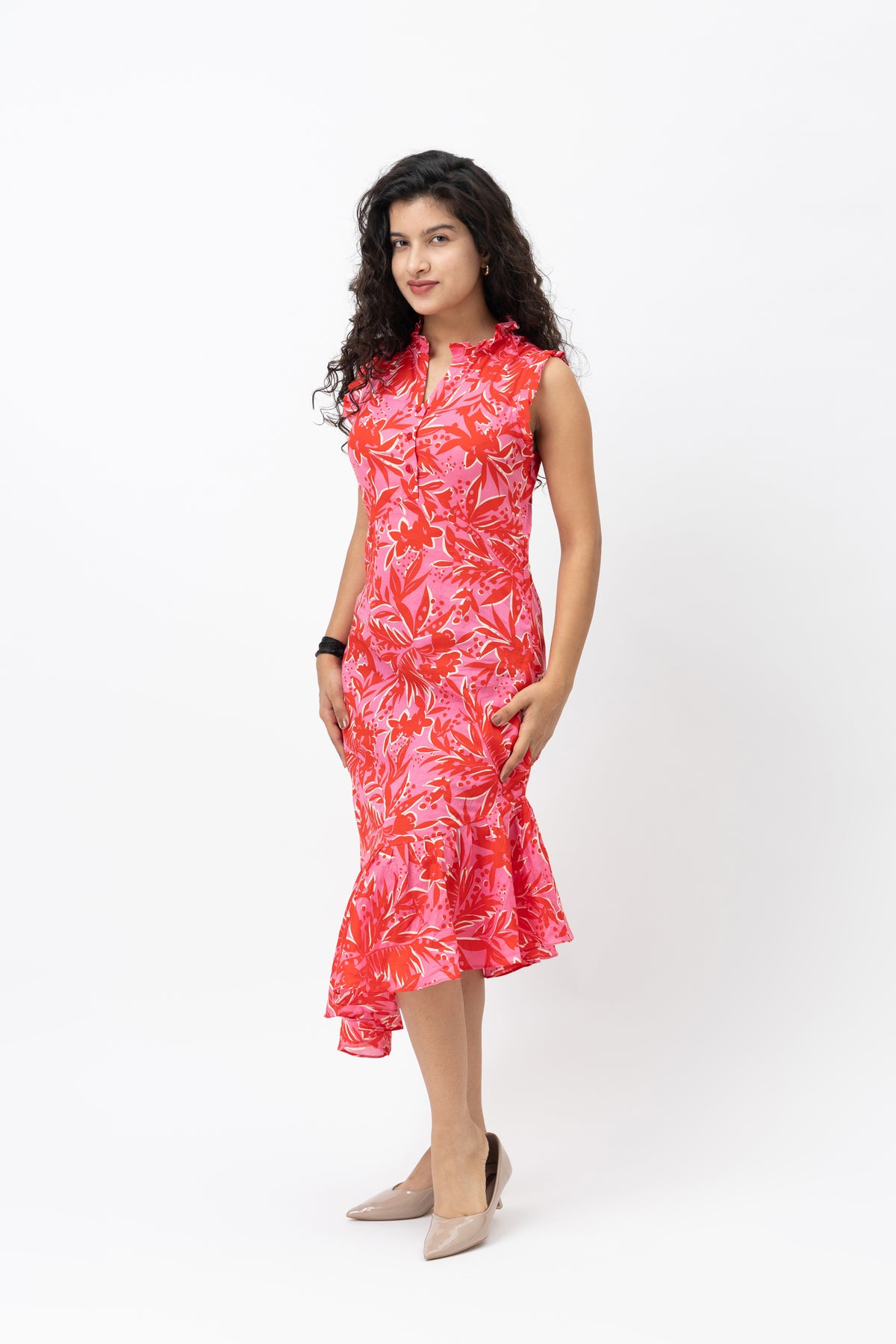 Roselle Ruffle Midi