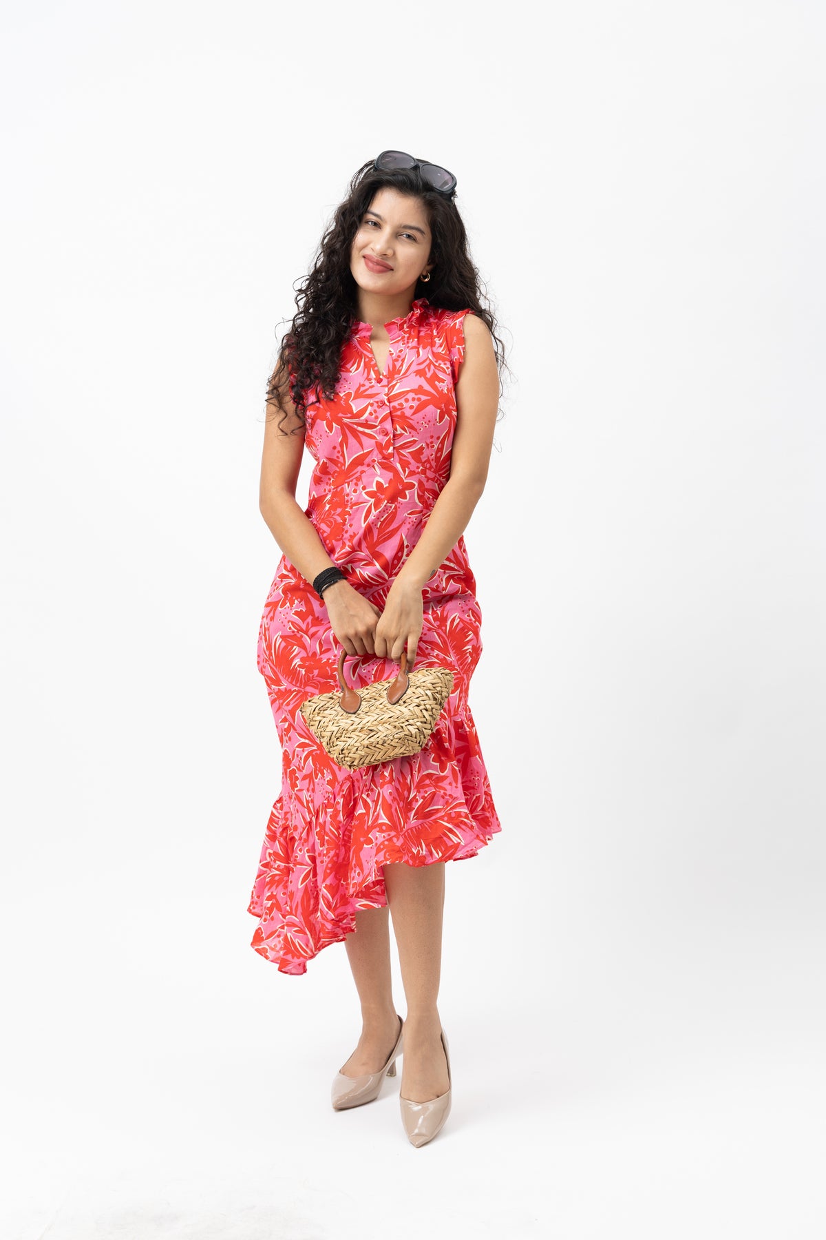 Roselle Ruffle Midi