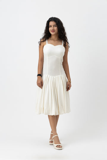 Solene Drop-Waist Dress Ivory