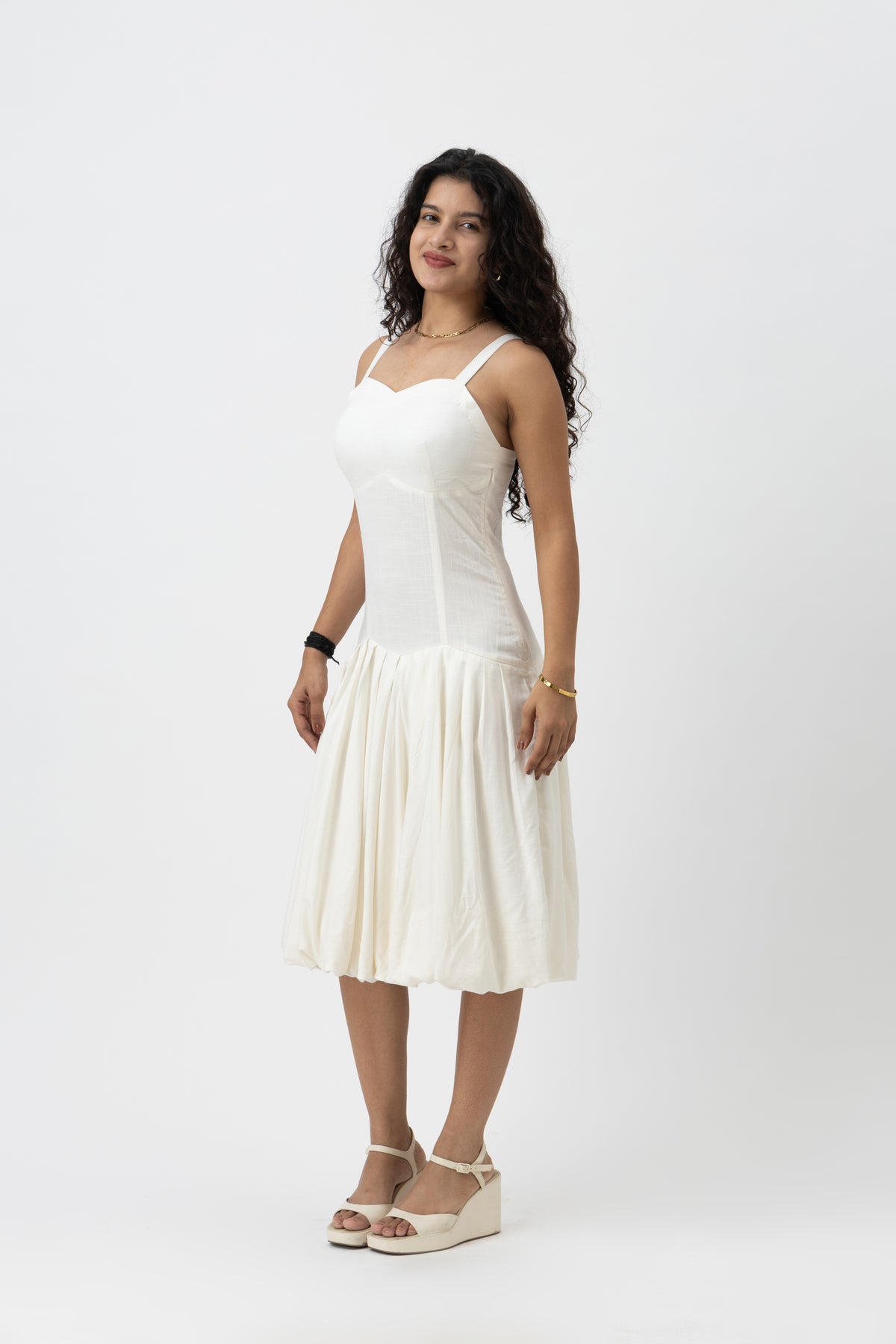 Solene Drop-Waist Dress Ivory