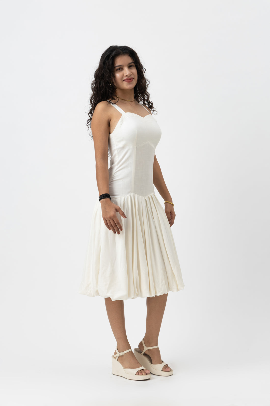 Solene Drop-Waist Dress Ivory