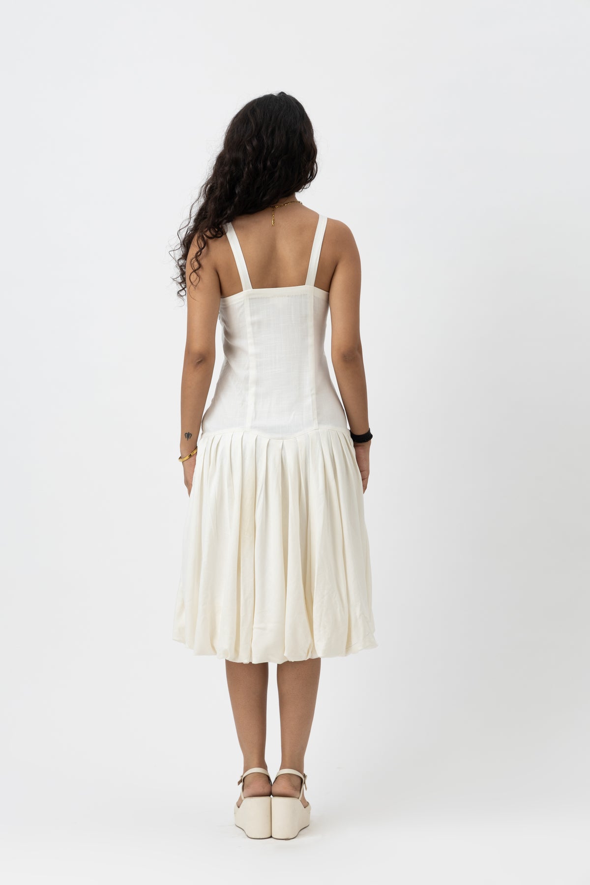 Solene Drop-Waist Dress Ivory