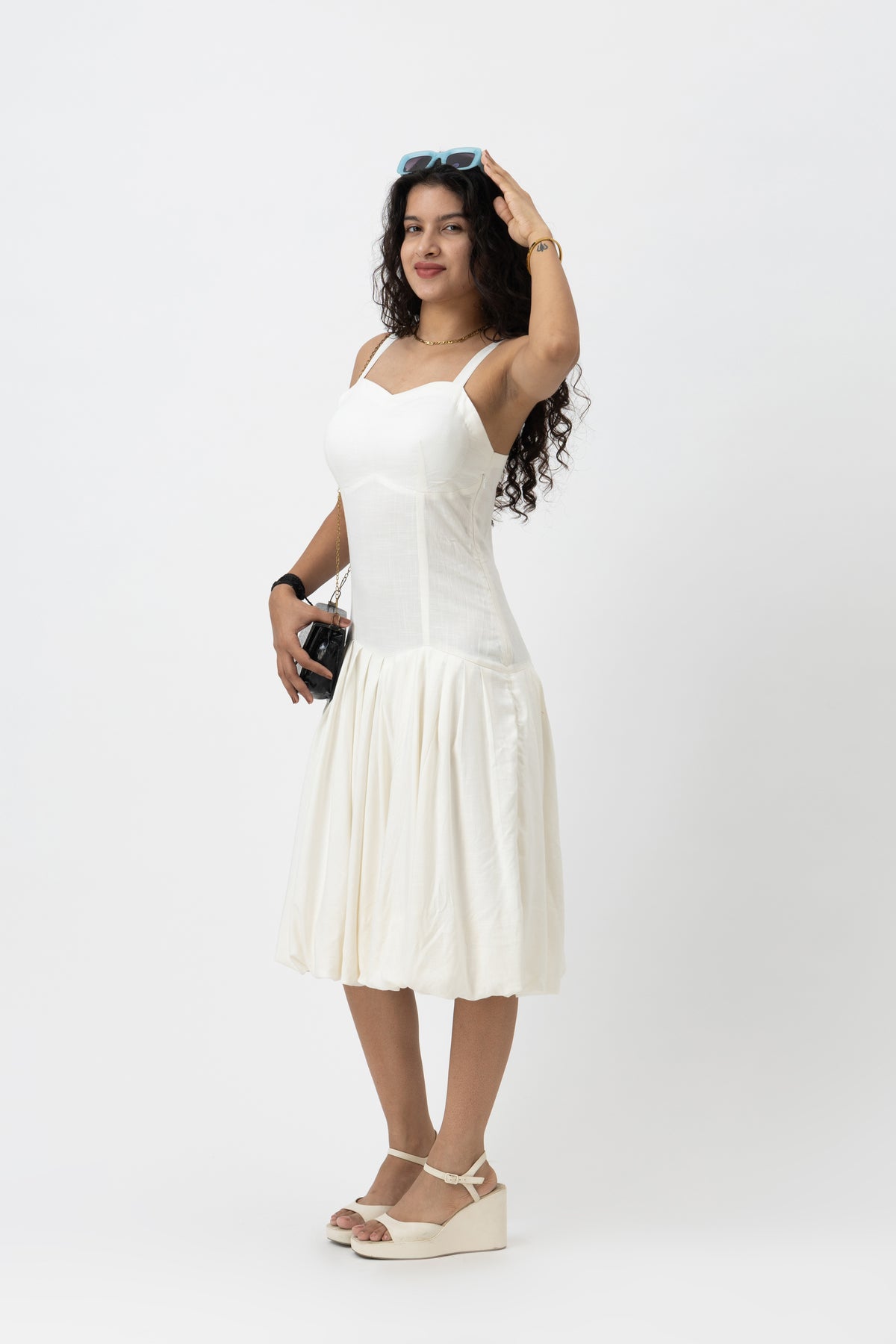 Solene Drop-Waist Dress Ivory
