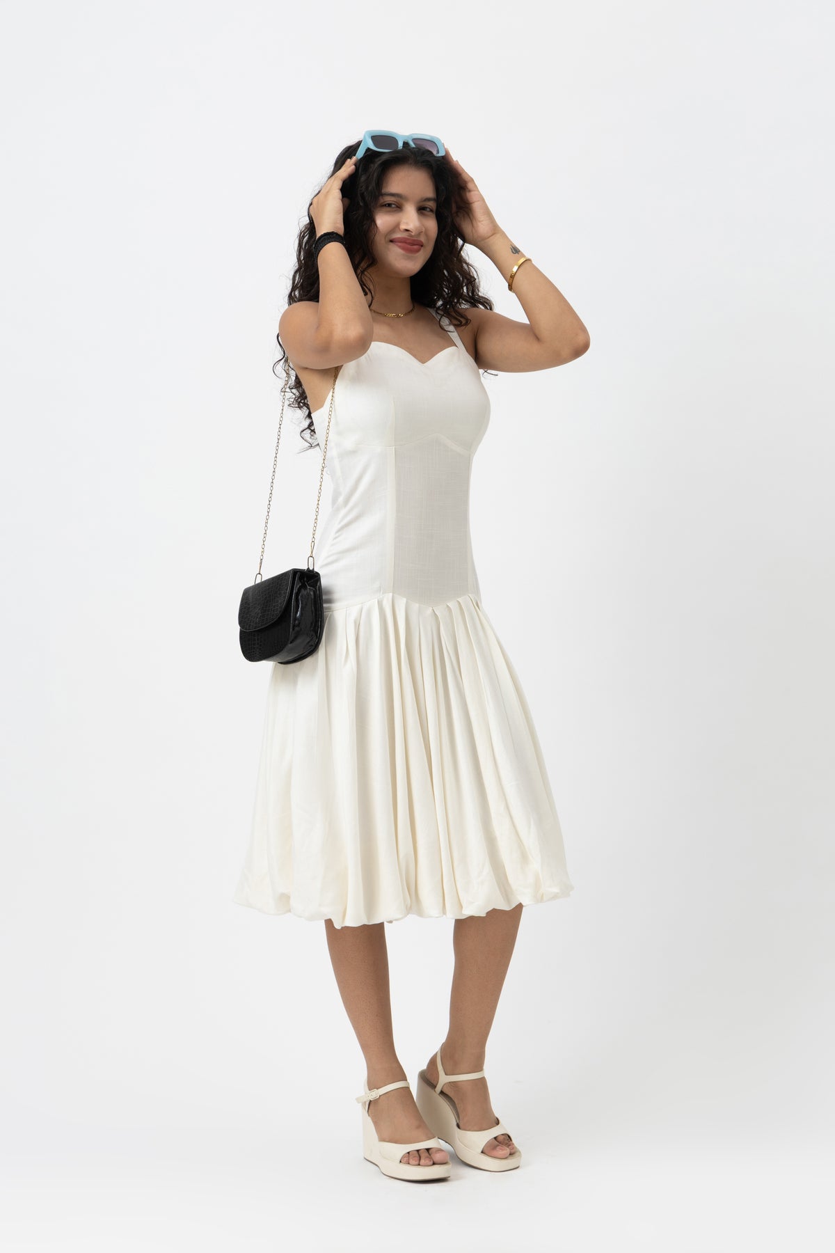 Solene Drop-Waist Dress Ivory