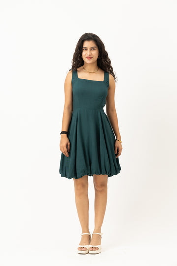 Solene Bubble Dress  Petrol Teal