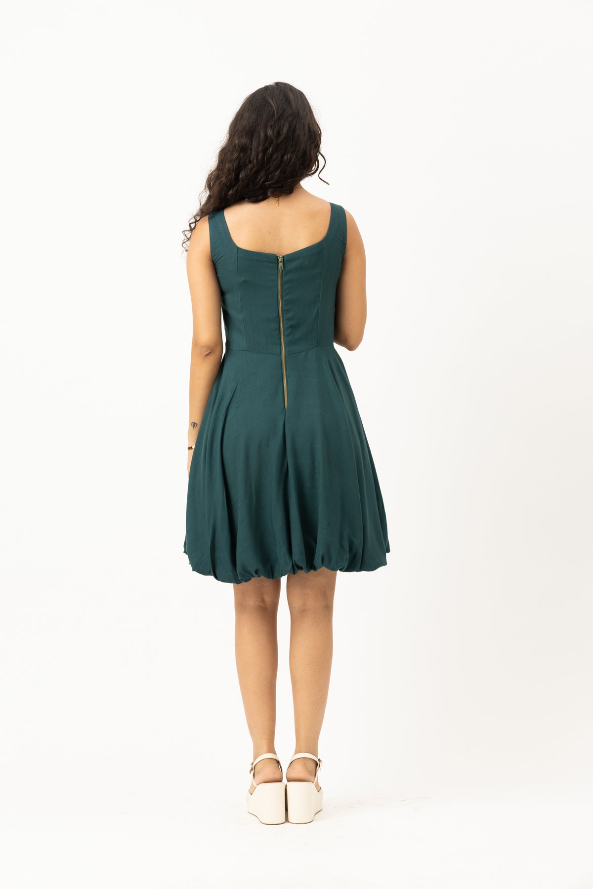 Solene Bubble Dress  Petrol Teal