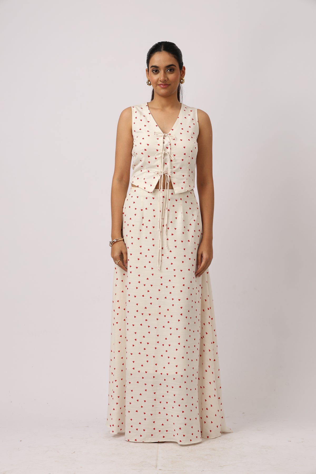 IVORY HEART PRINT CO-ORD SET
