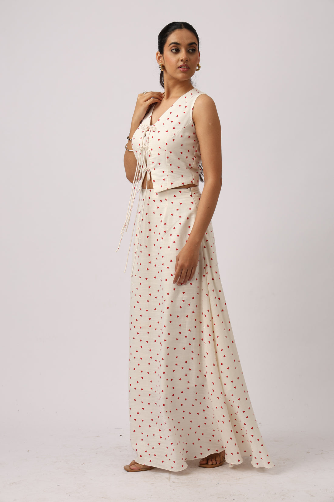 IVORY HEART PRINT CO-ORD SET