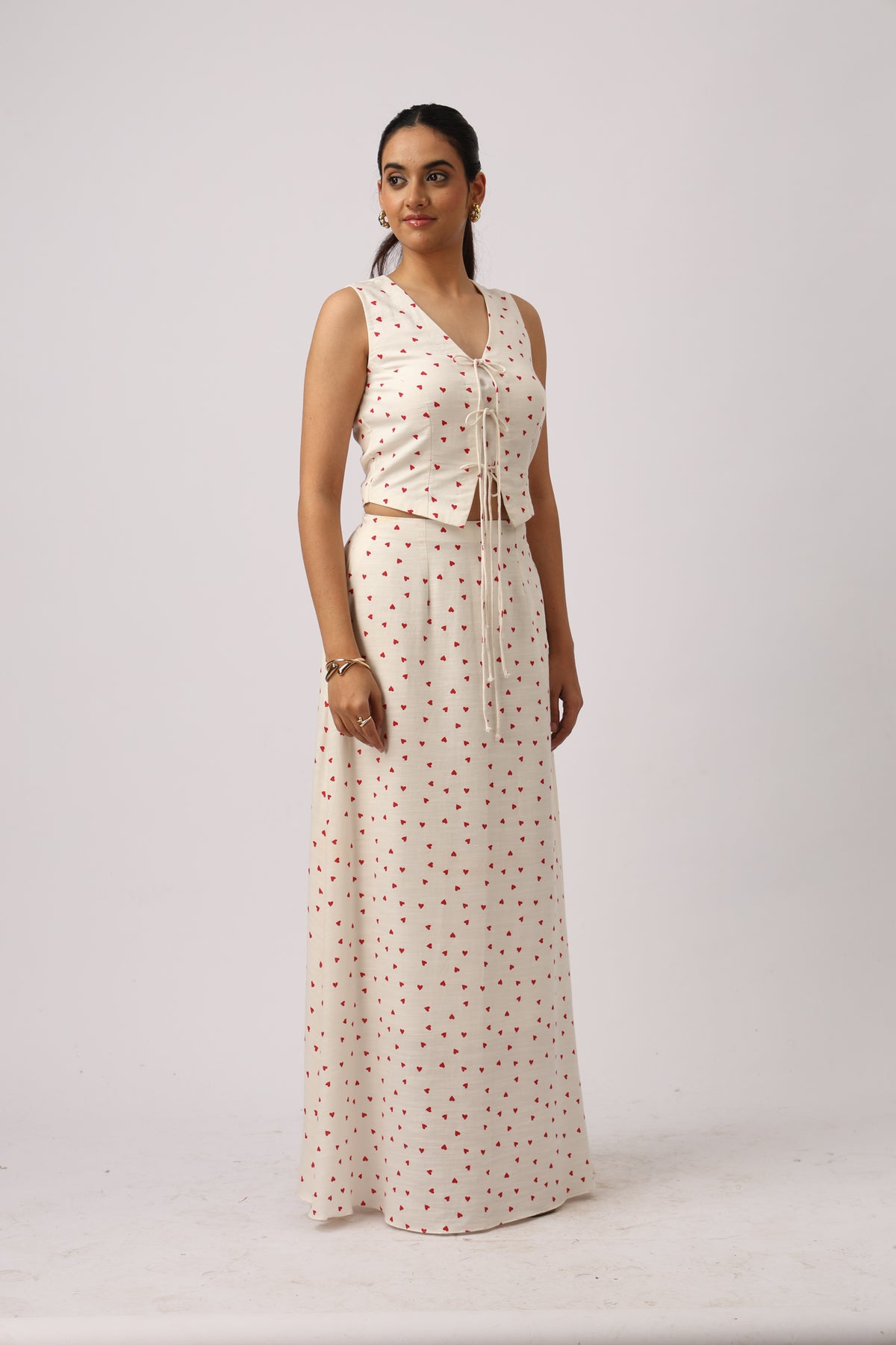 IVORY HEART PRINT CO-ORD SET