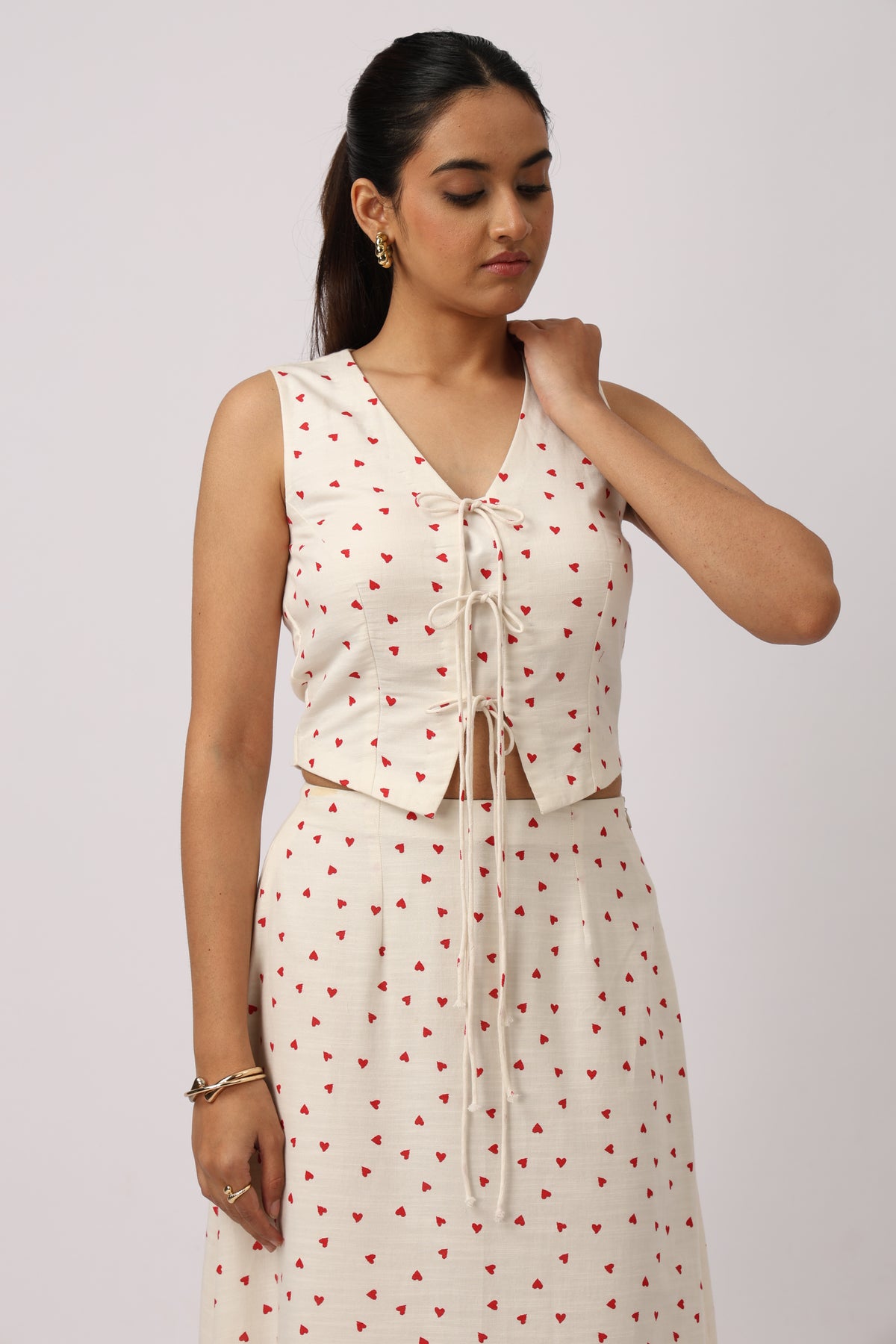 IVORY HEART PRINT CO-ORD SET