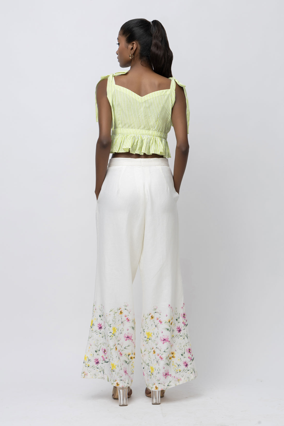 Lime Stripe crop  Top