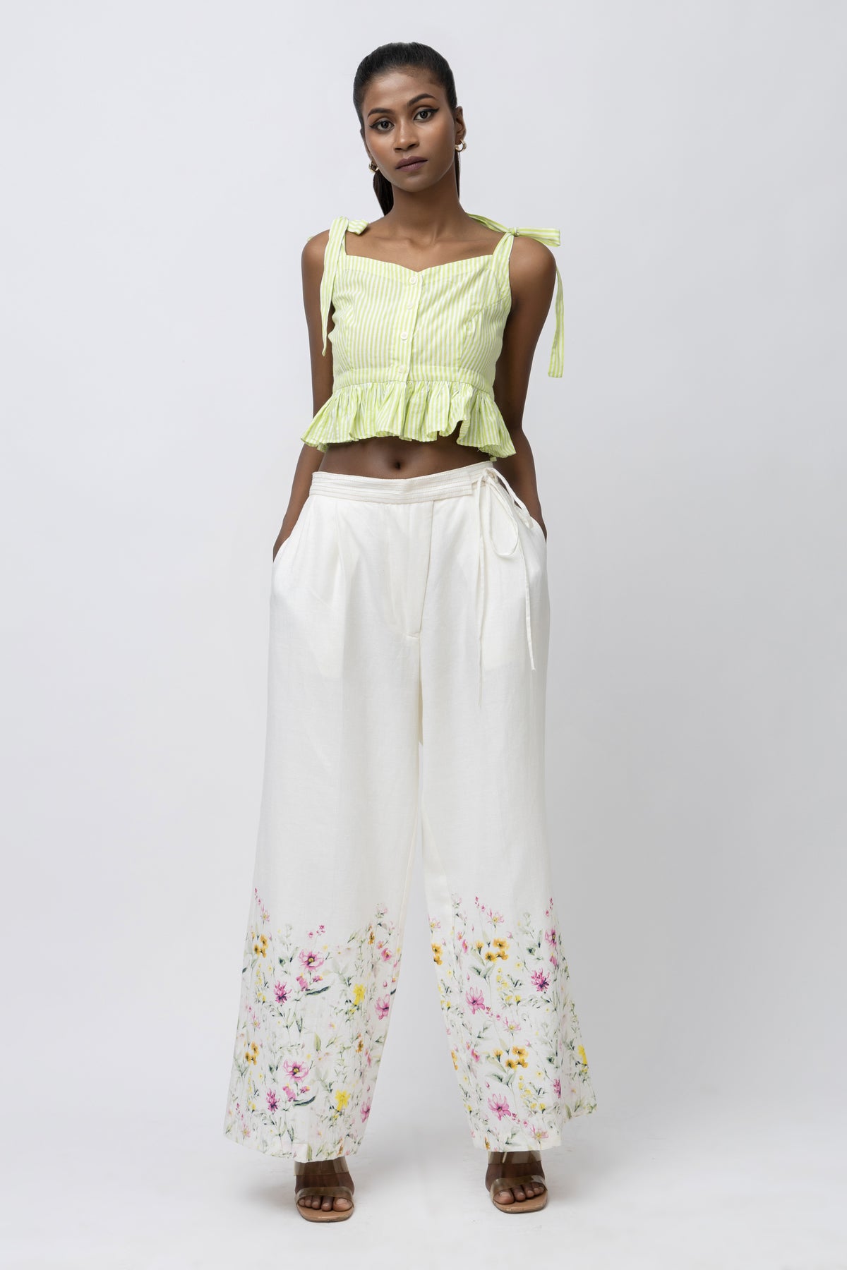 Lime Stripe crop  Top