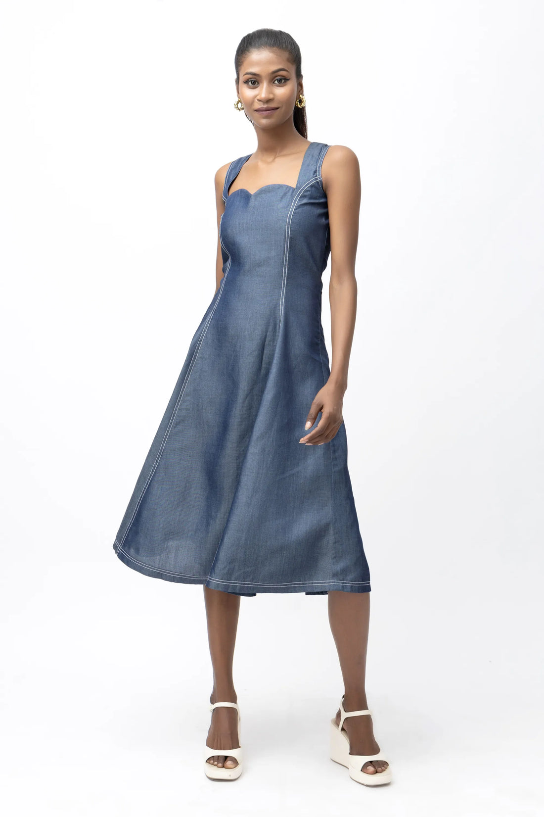 Sweetheart Denim Dress