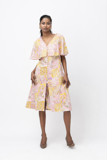 Paisley Cape Jumpsuit