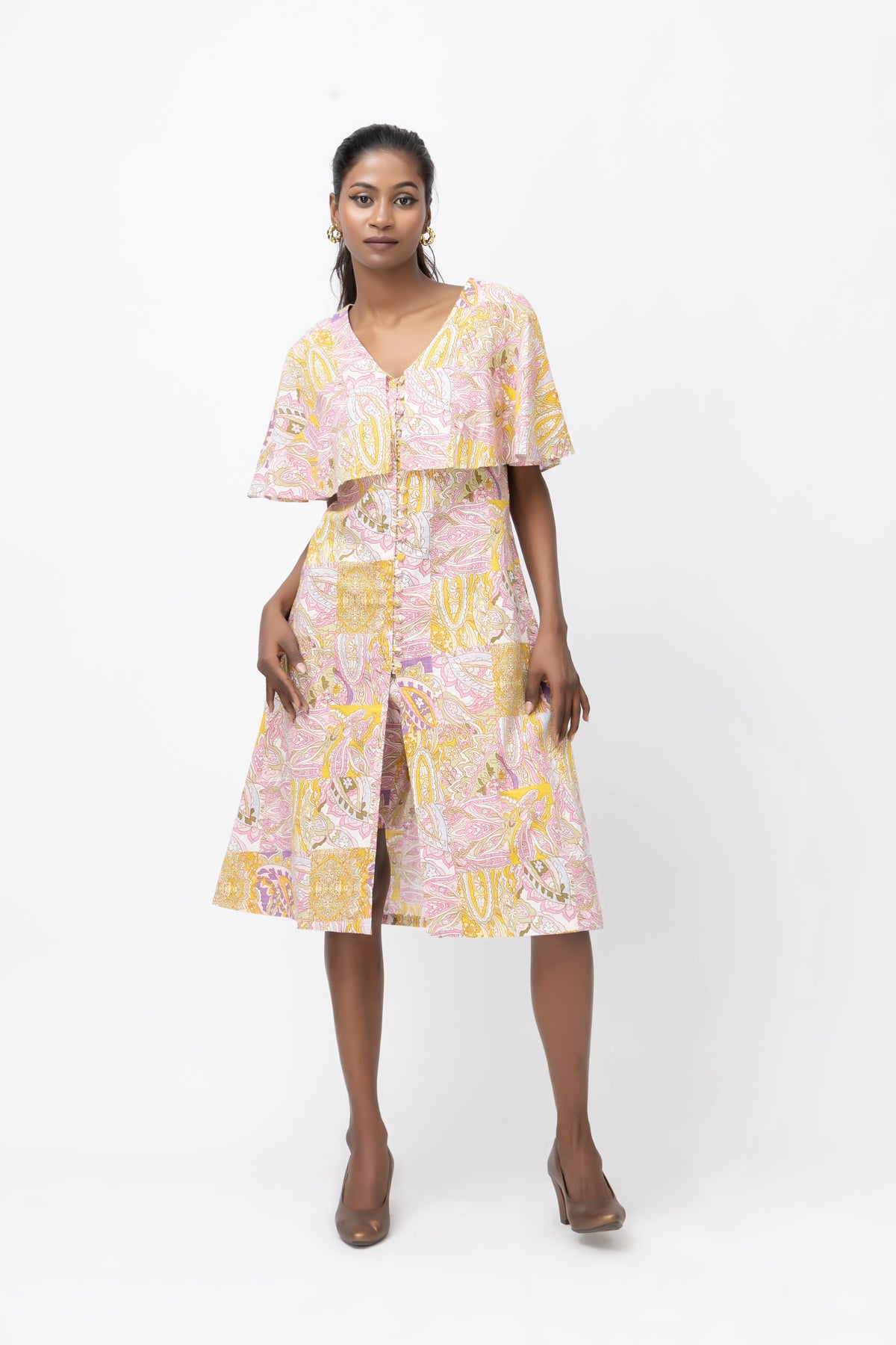 Paisley Cape Jumpsuit