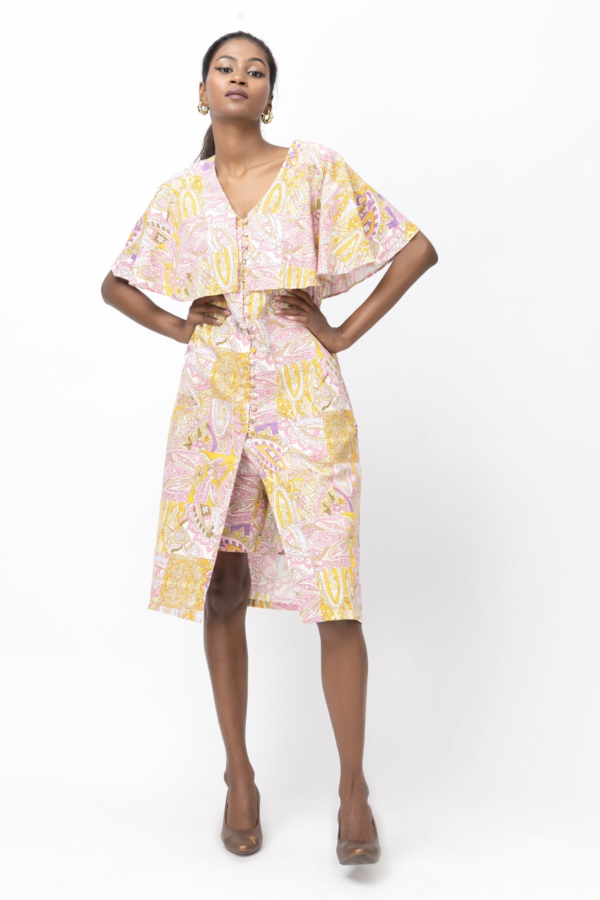 Paisley Cape Jumpsuit