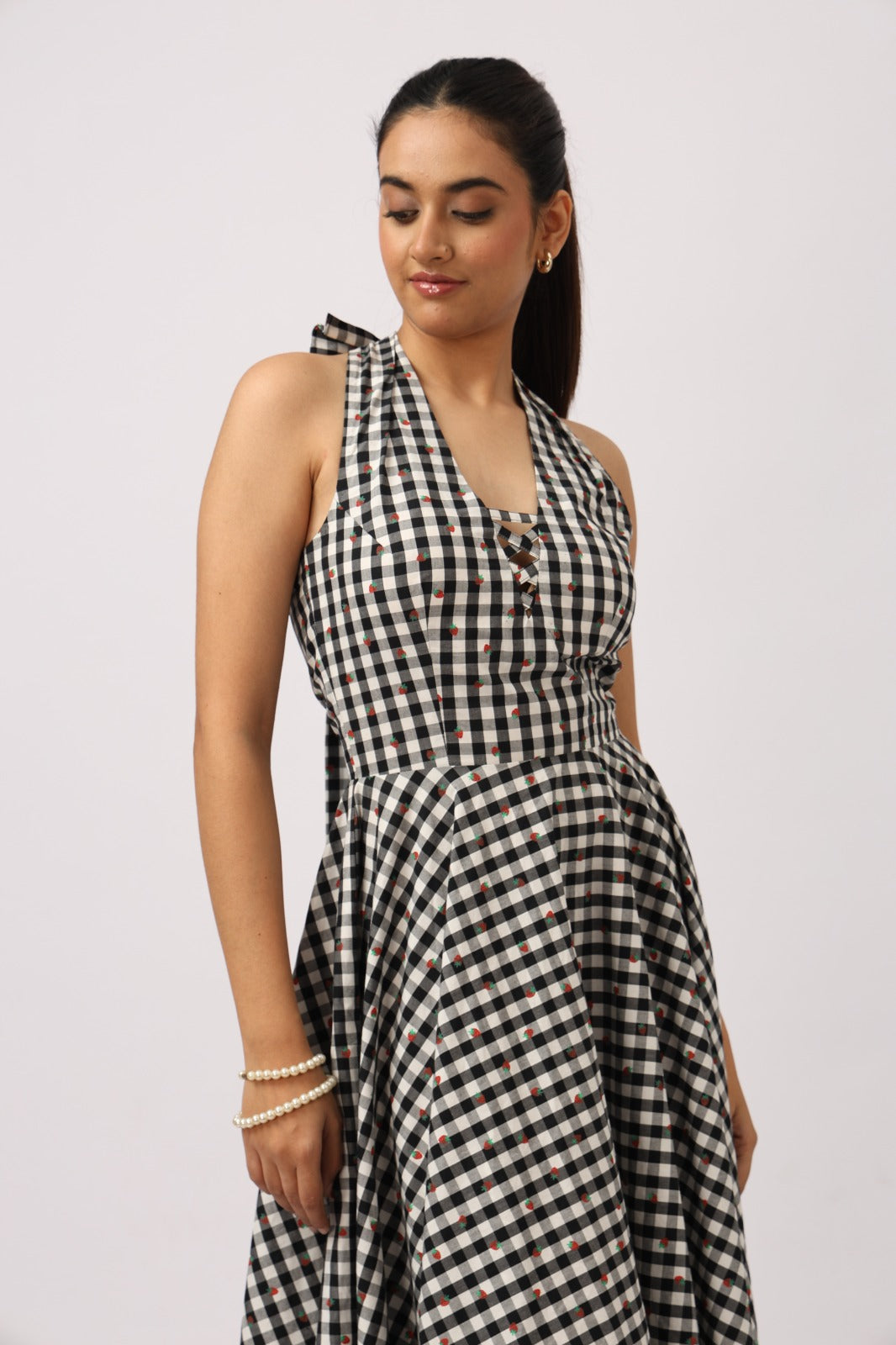 Gingham Halter Dress