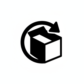 easy return in black and white