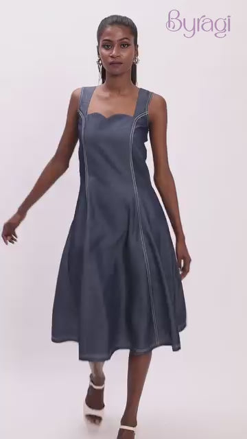 Sweetheart Denim Dress