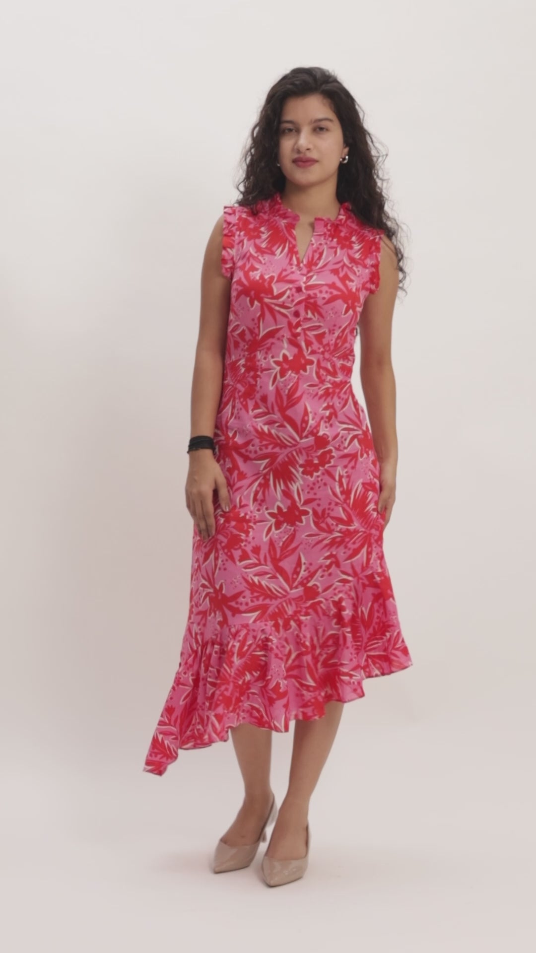 Roselle Ruffle Midi
