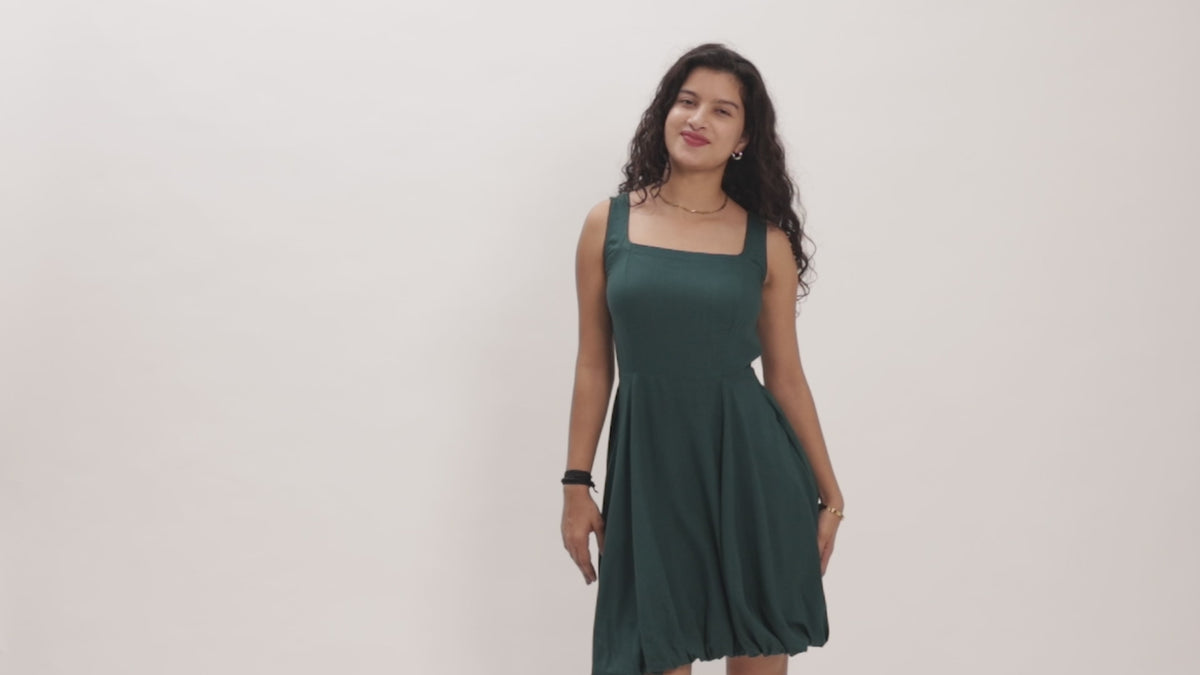 Solene Bubble Dress  Petrol Teal
